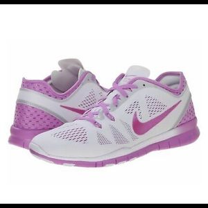 Nike Free 5.0 Women Training Sneakers Shoes White Fuchsia TR Fit Breathe
